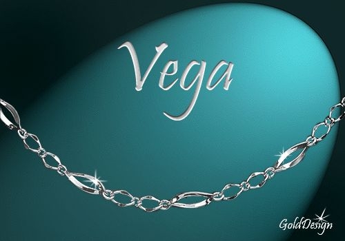 Vega - náramek stříbřený